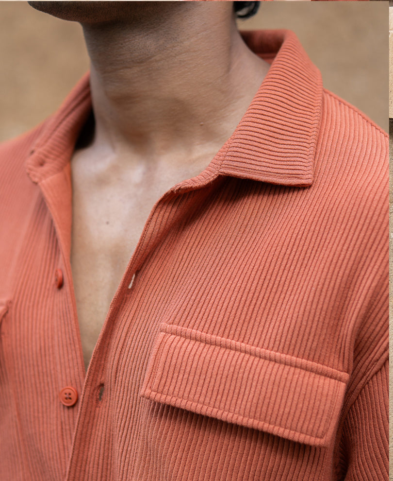 Russet Shirt With Pockets.