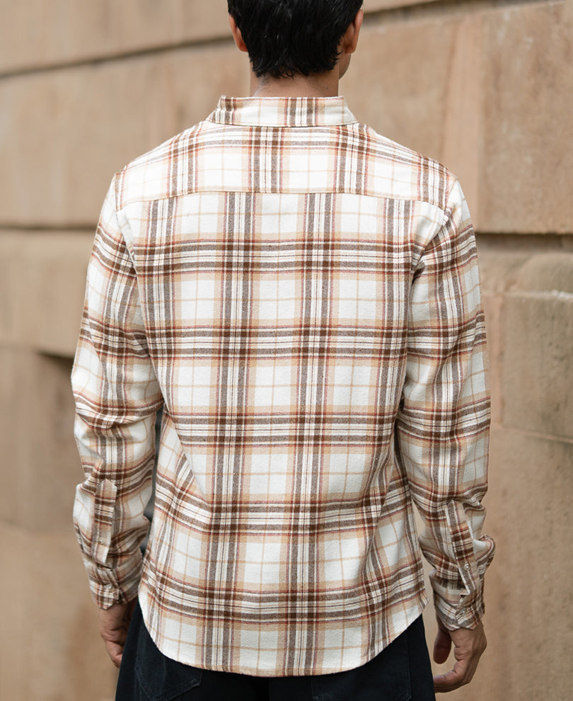 Beige Checks Shirt.