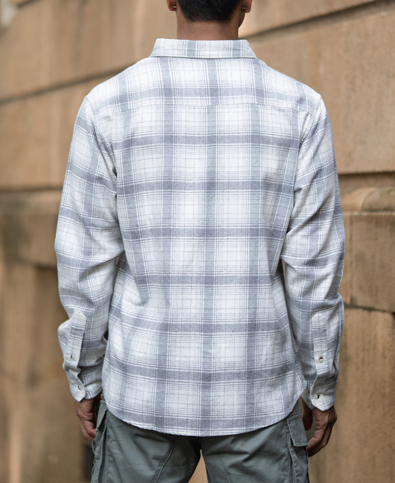 Light Grey Checks Shirt.