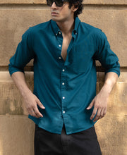 Teal Lightweight Oxford Shirt.