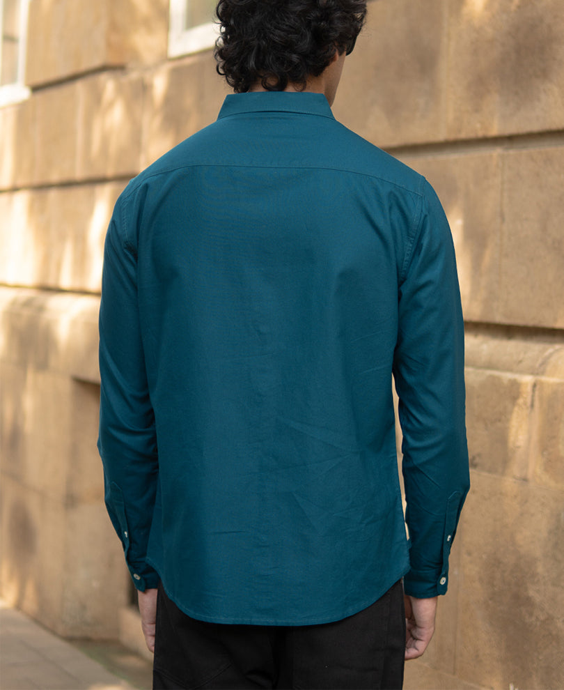 Teal Lightweight Oxford Shirt.