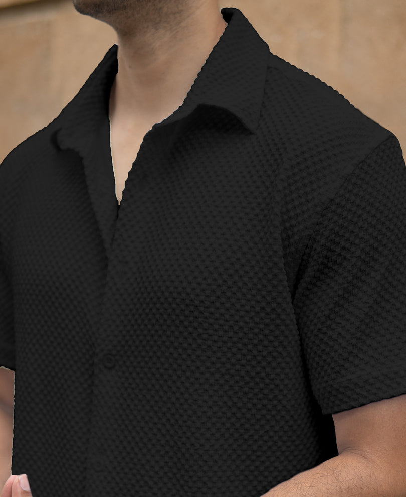 Black Structured Shirt.