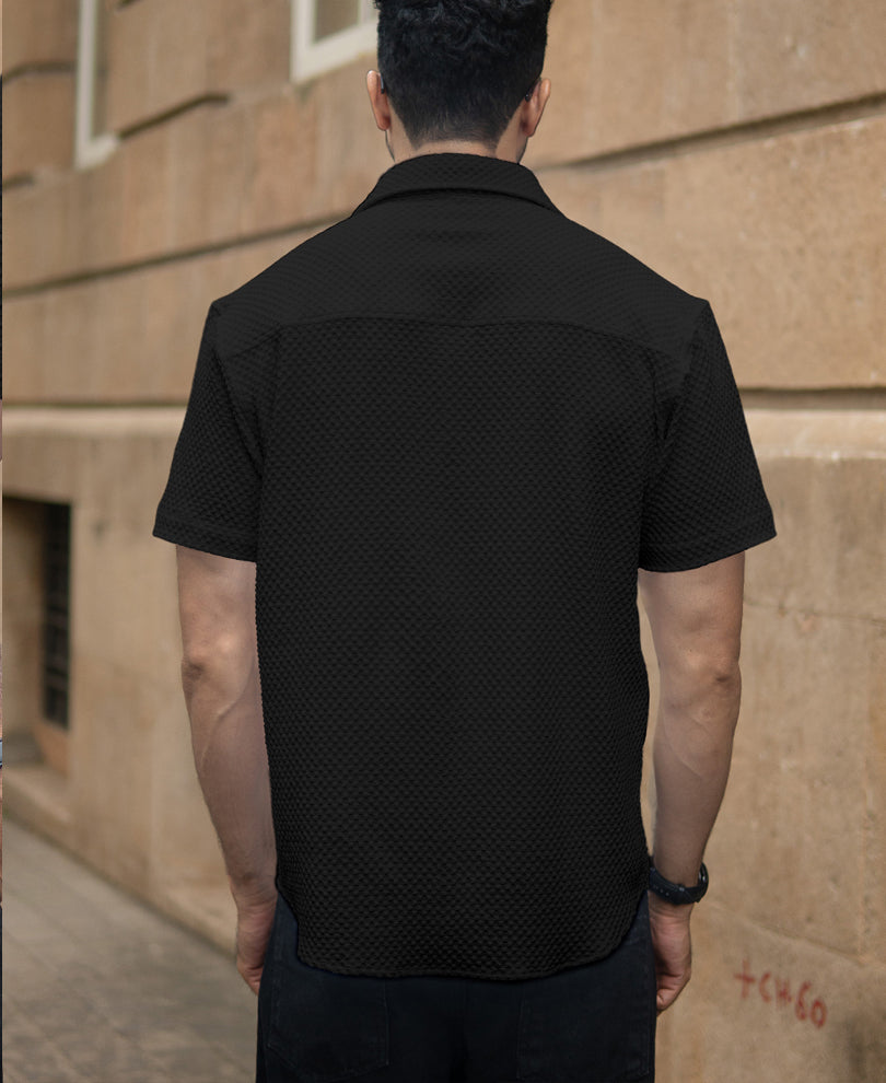 Black Structured Shirt.