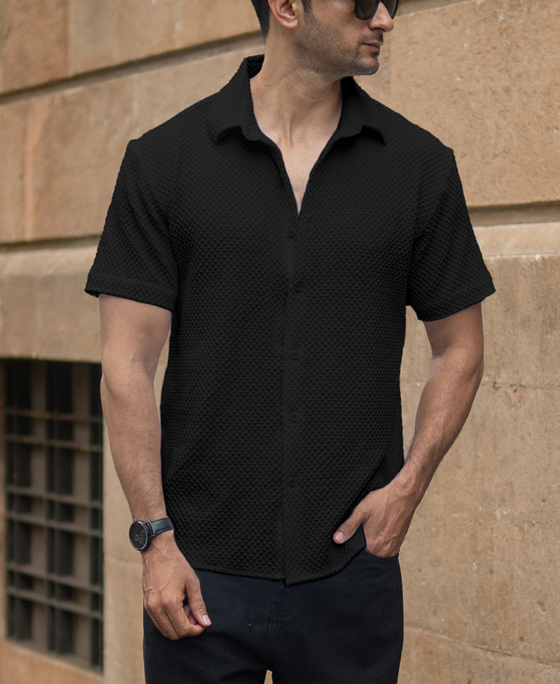 Black Structured Shirt.
