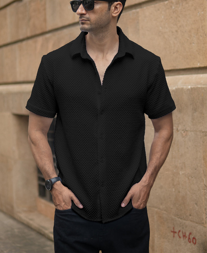 Black Structured Shirt.