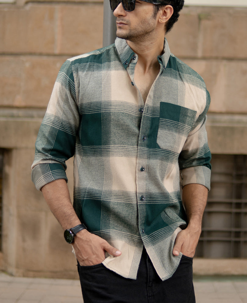 Green Checks Lightweight Shirt.