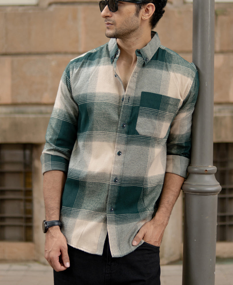 Green Checks Lightweight Shirt.