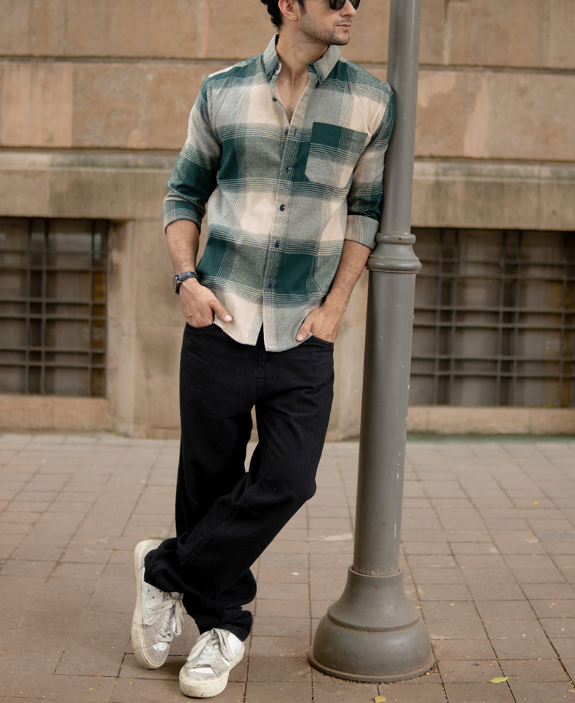 Green Checks Lightweight Shirt.