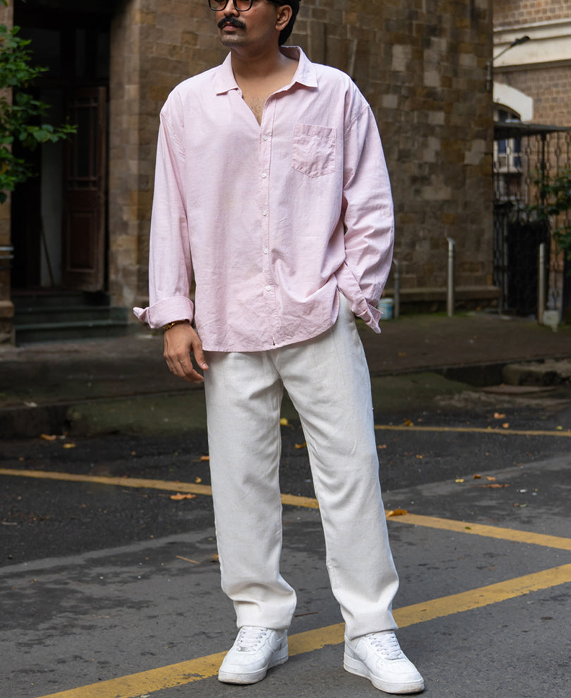 Natural Linen Blend Pant.