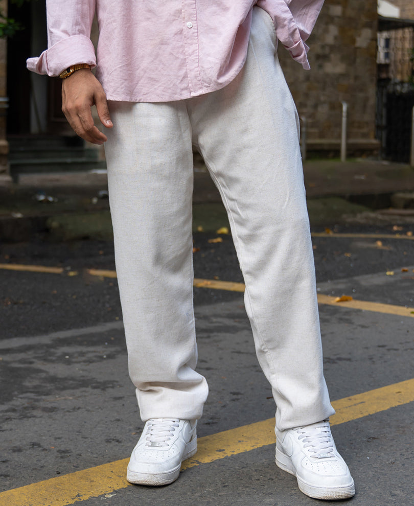 Natural Linen Blend Pant.