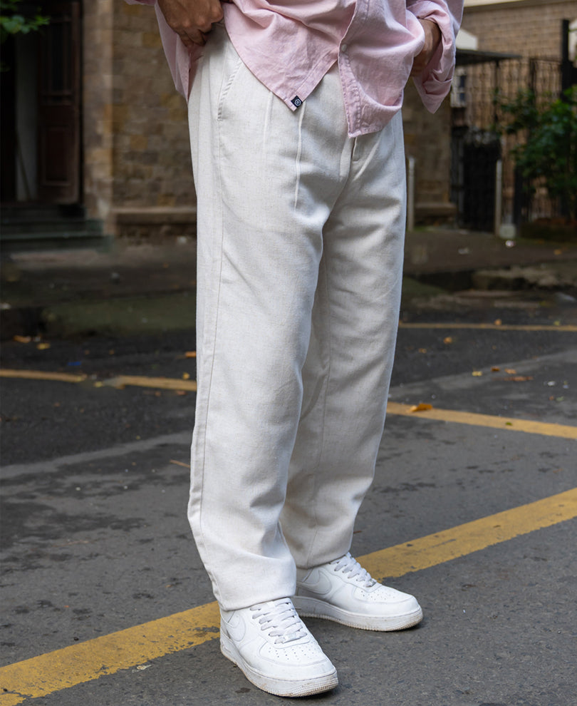 Natural Linen Blend Pant.