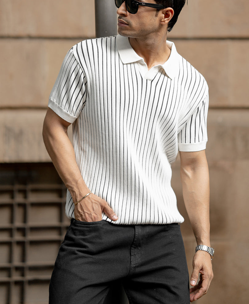 Off-White Structured Stripe T-Shirt.