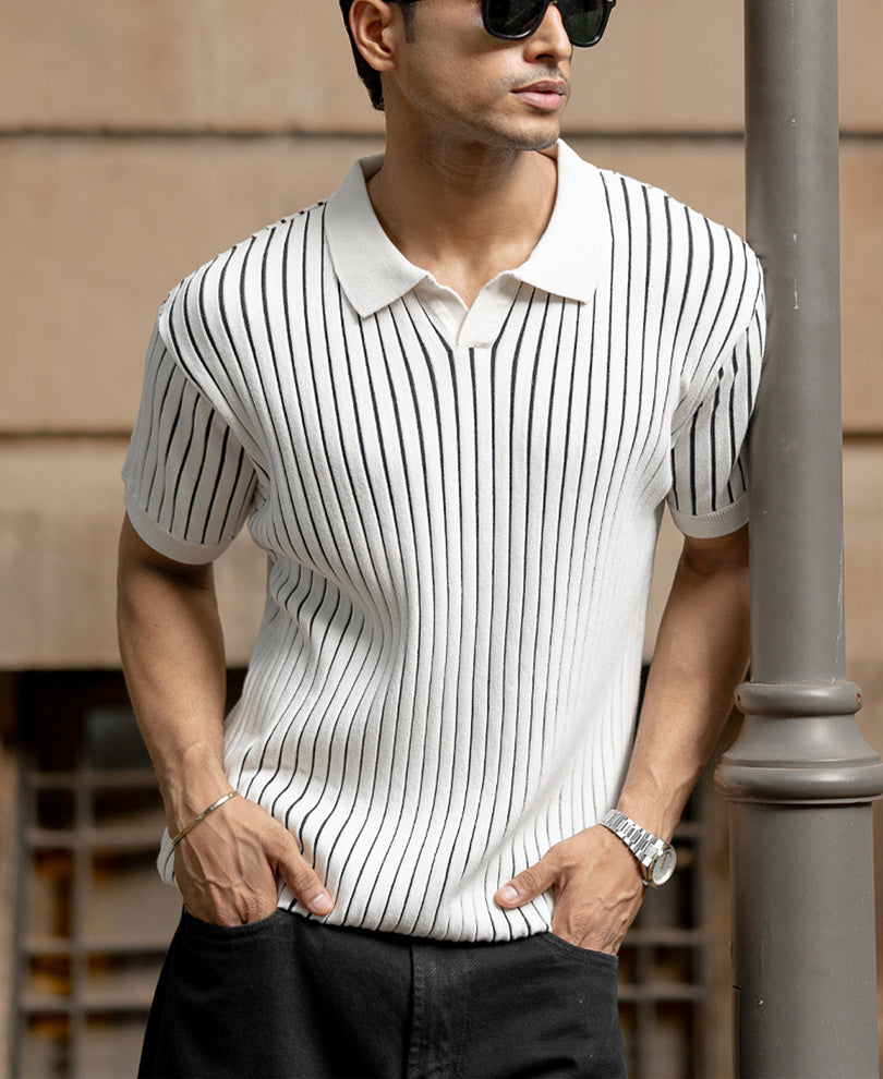 Off-White Structured Stripe T-Shirt.
