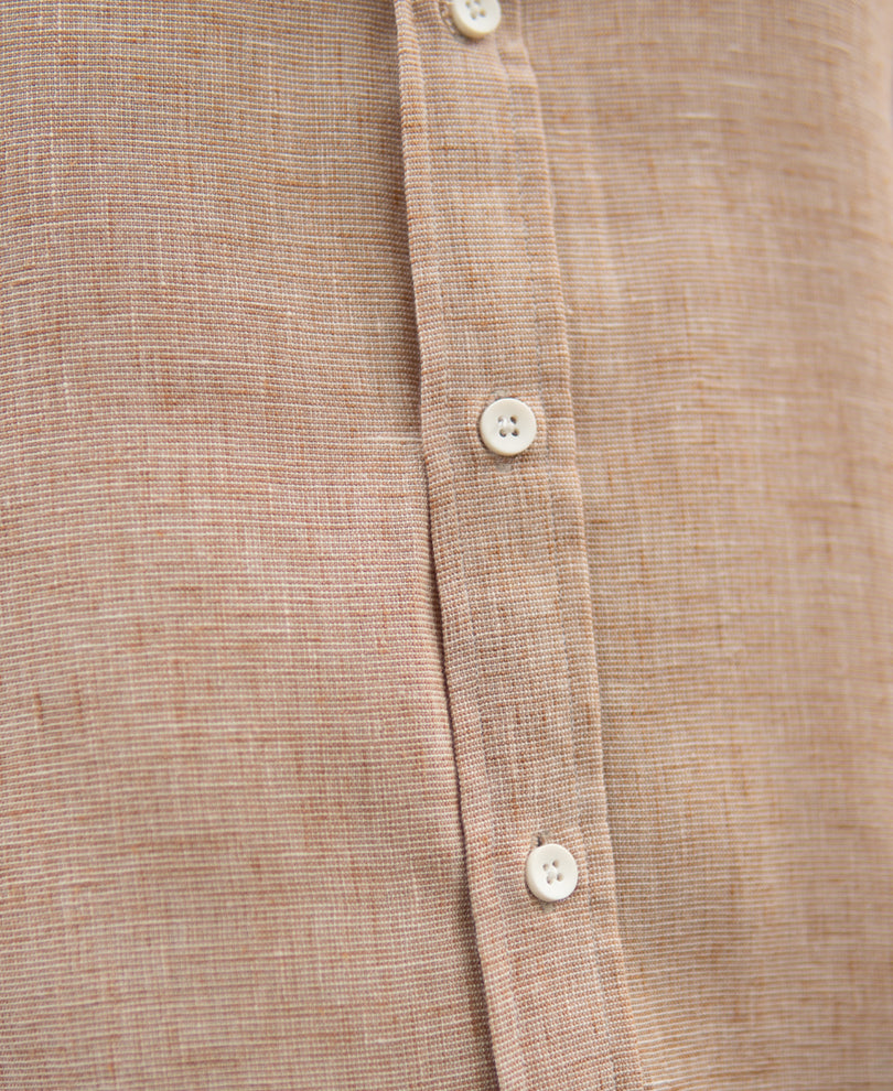 Tan Lightweight Structured Shirt.