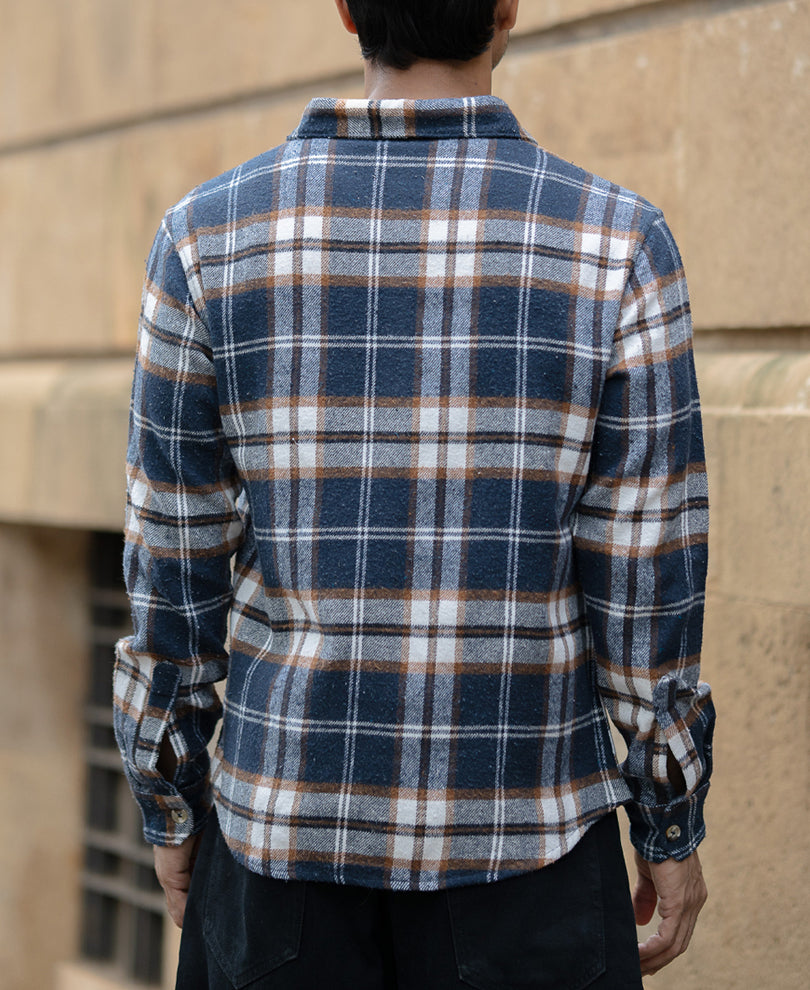 Multi Colour Checks Shirt With Pockets.