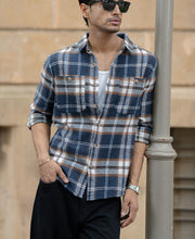 Multi Colour Checks Shirt With Pockets.