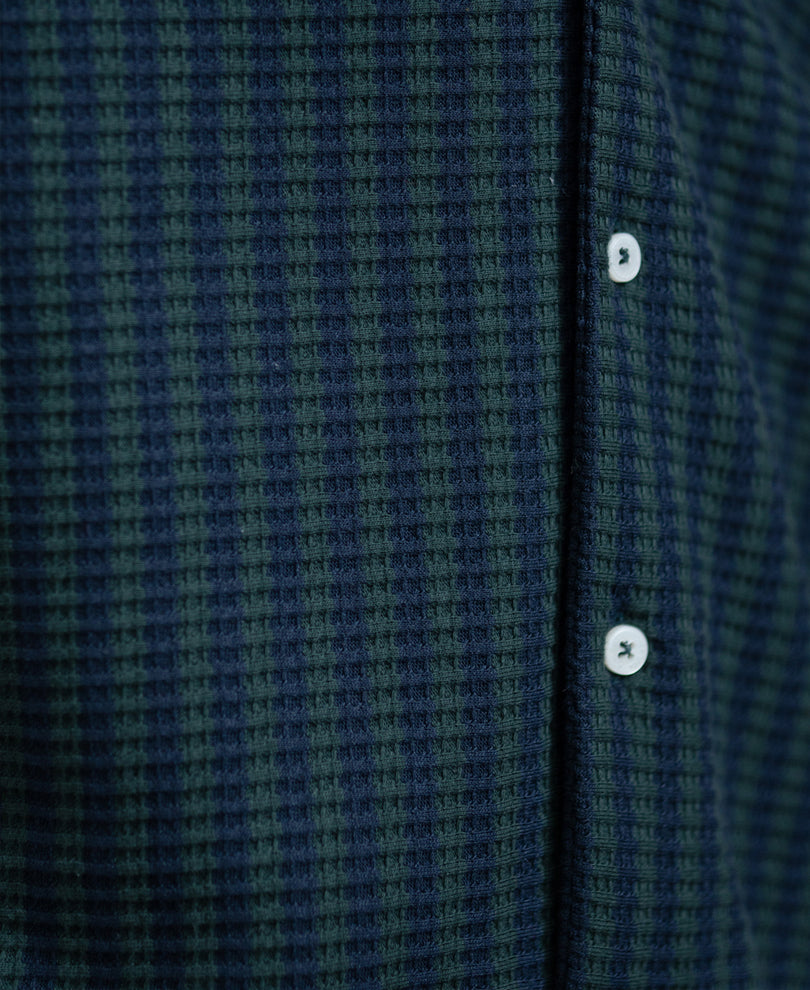 Navy And Pine Stripe Shirt.