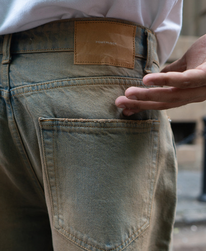 Blue Tinted Baggy Jeans.