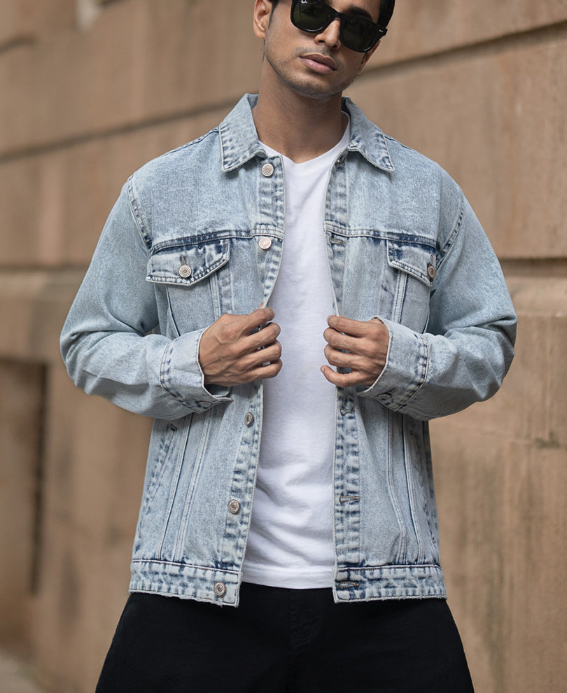 Ice Blue Denim Jacket.
