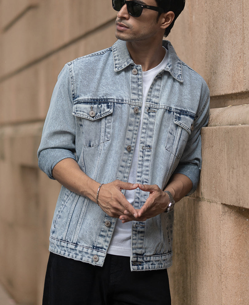 Ice Blue Denim Jacket.
