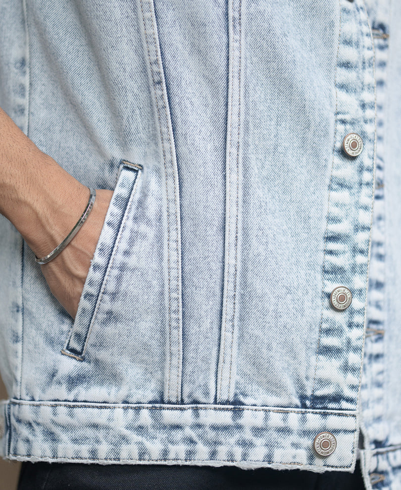 Ice Blue Denim Jacket.