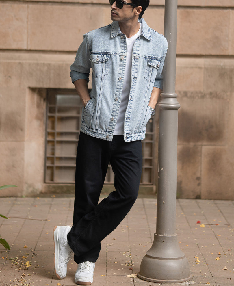 Ice Blue Denim Jacket.