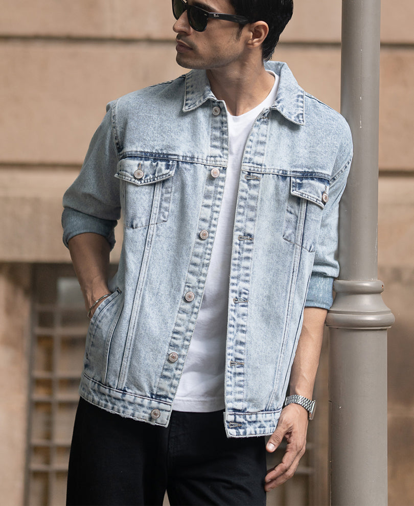 Ice Blue Denim Jacket.