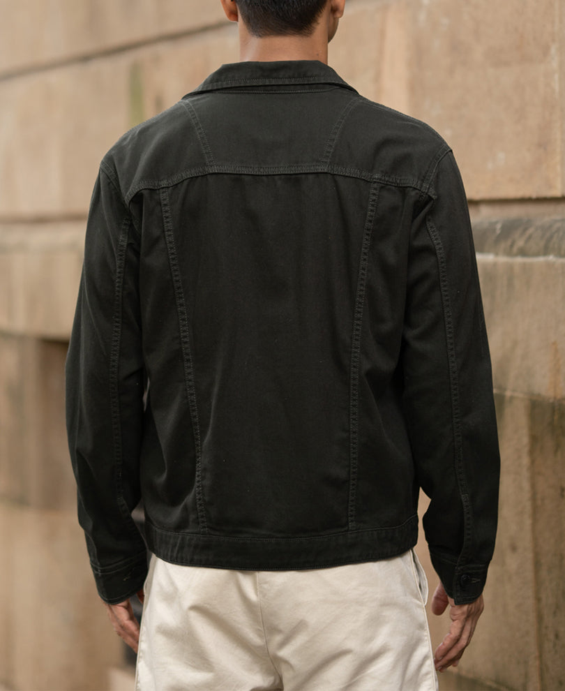 Dark Olive Denim Jacket.