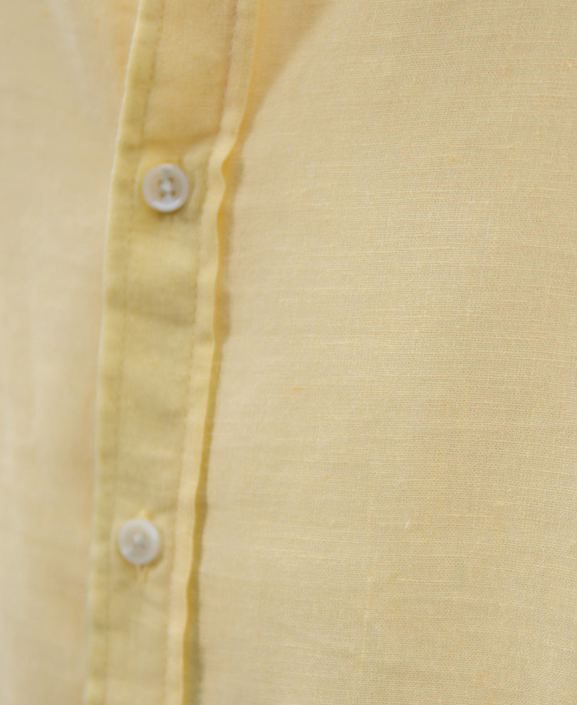 Butter Yellow Linen Blend Shirt.