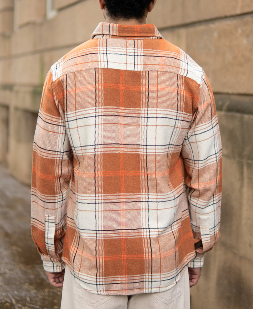 Rust Structured Checked Shirt.