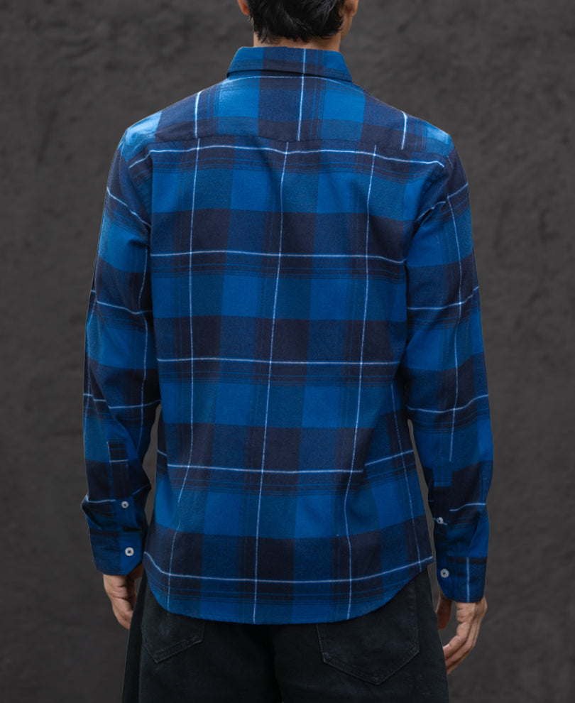 Blue Checked Button Down Shirt.