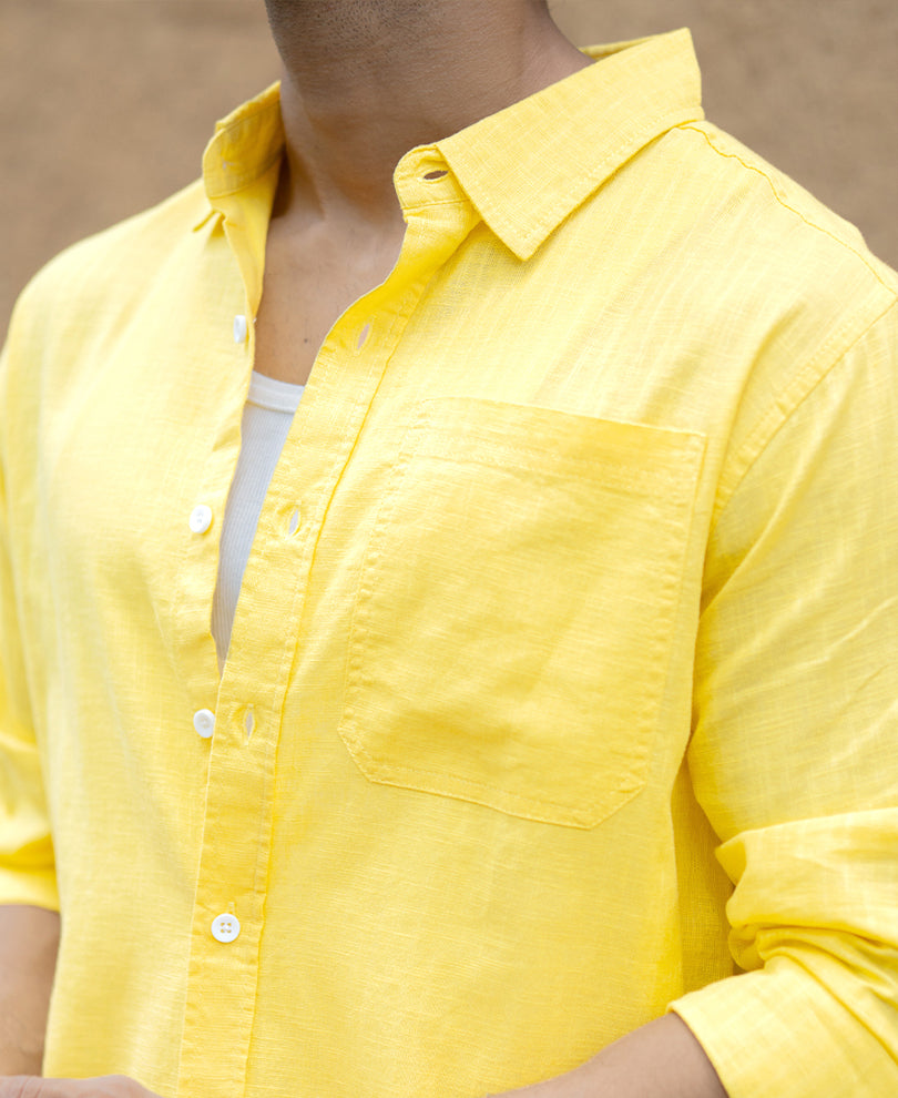 Yellow Lightweight Cotton Shirt.
