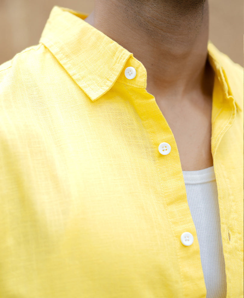 Yellow Lightweight Cotton Shirt.
