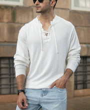 Off-White Knitted Henley T-Shirt.