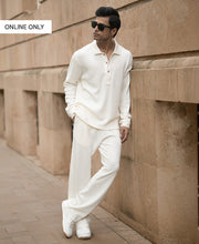 Cream Structured Knit Cord Set