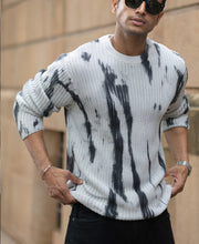 Light Grey Tie-Dye Cotton T-Shirt.