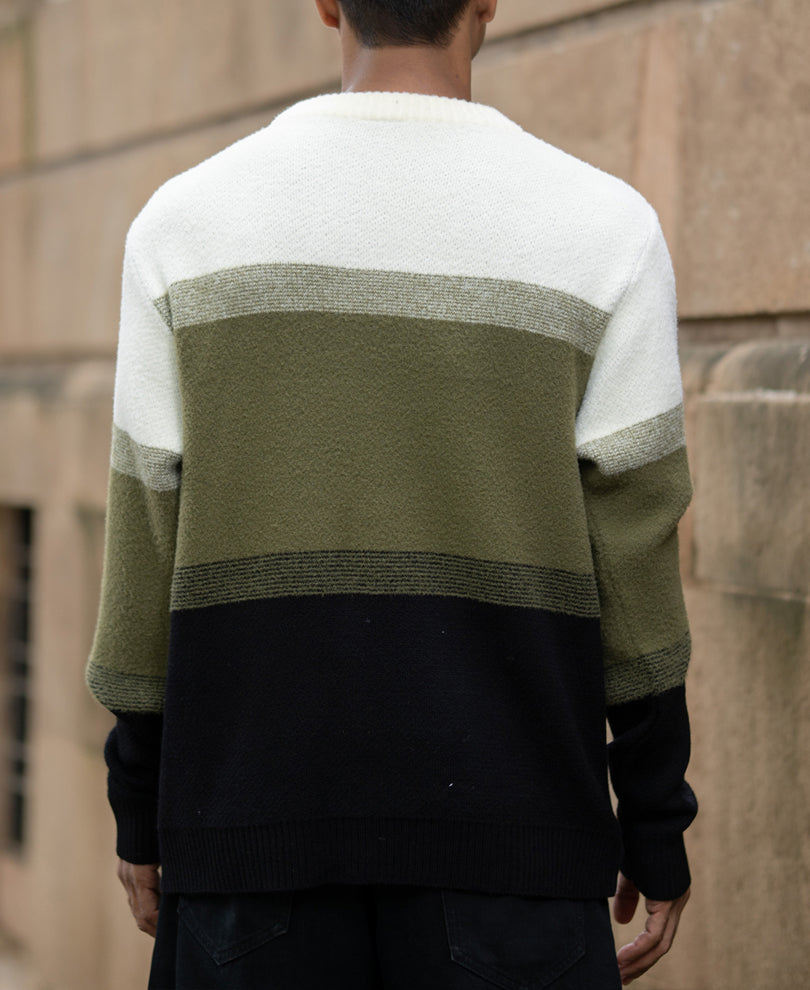 Multicolour Striped Knit T-Shirt.