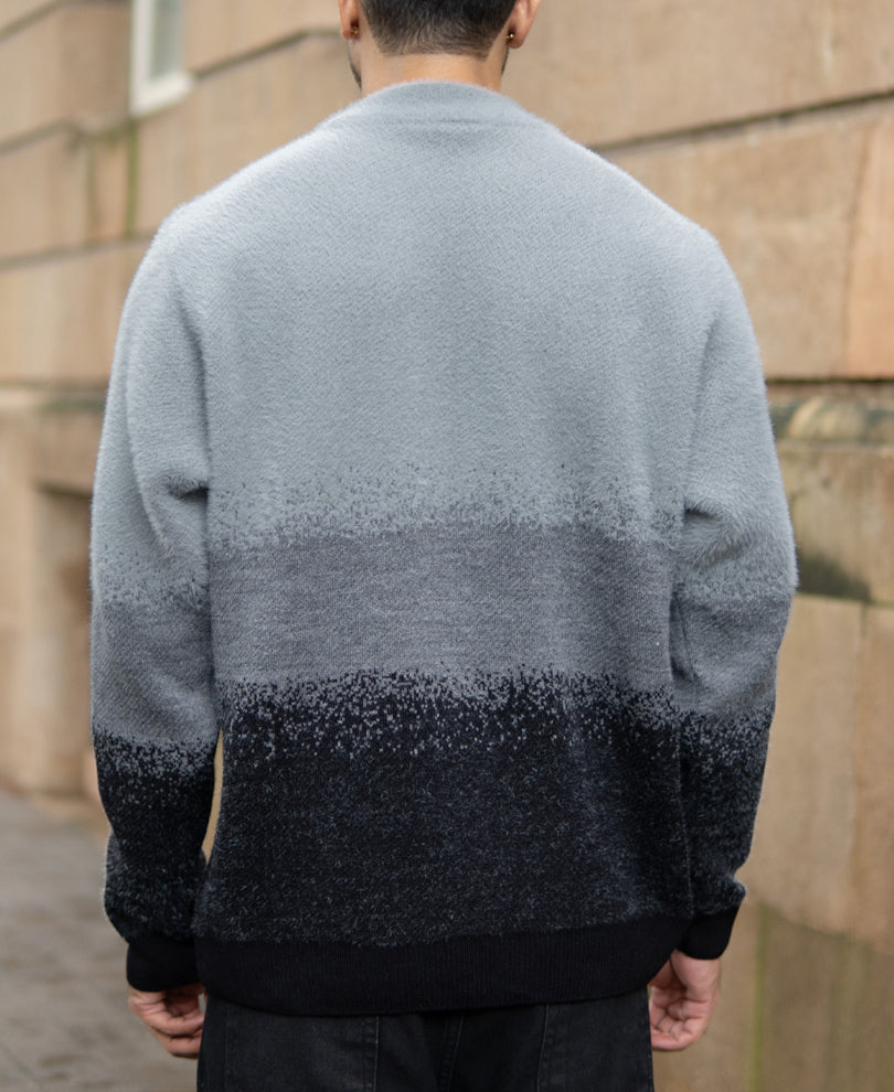 Grey Ombre Jacquard T-Shirt.