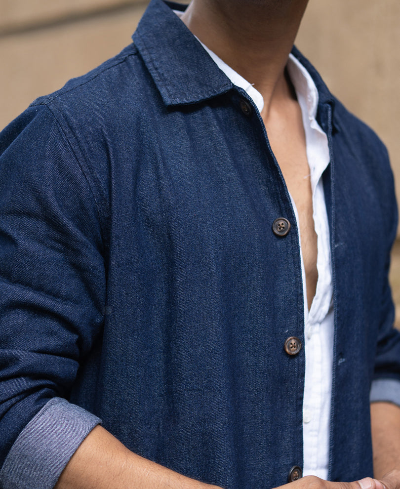 Indigo Denim Overshirt.