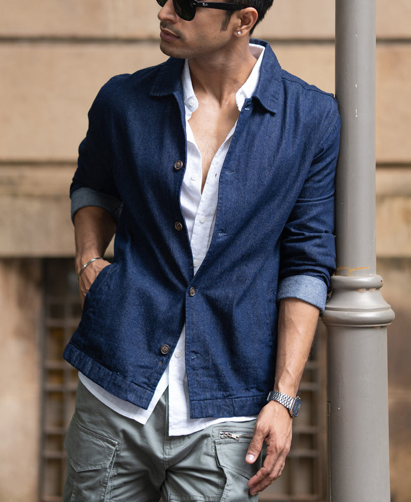 Indigo Denim Overshirt.