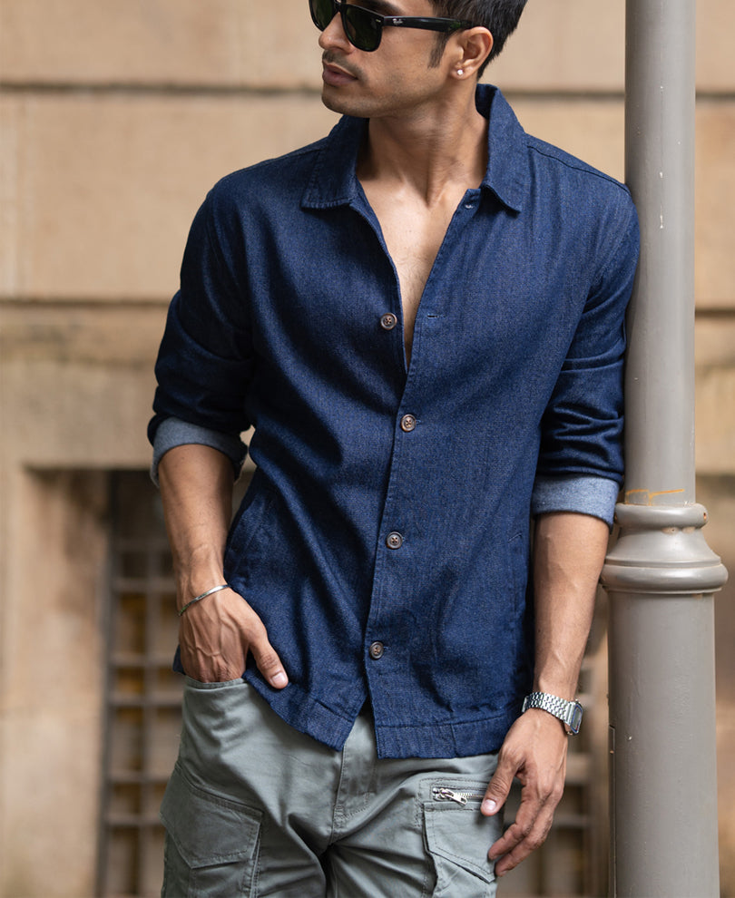 Indigo Denim Overshirt.