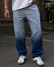 Blue Ombre Baggy Fit Jeans.