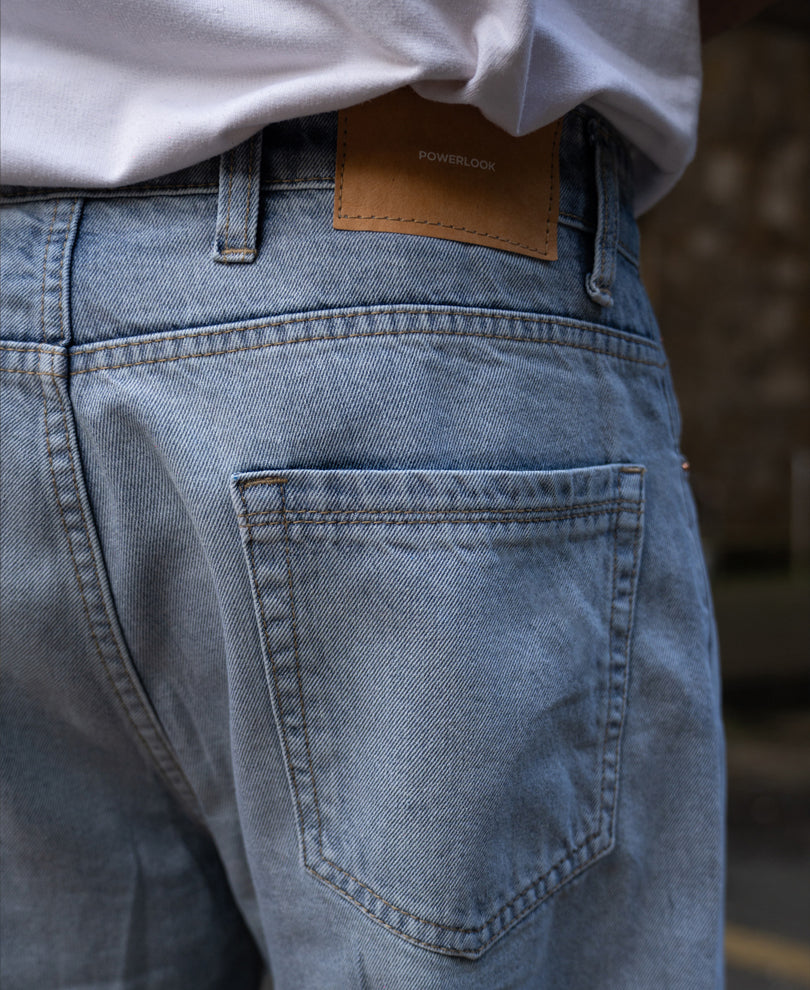 Blue Ombre Baggy Fit Jeans.