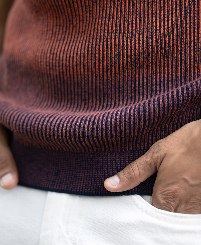 Multicolour Knitted Cotton T-Shirt.