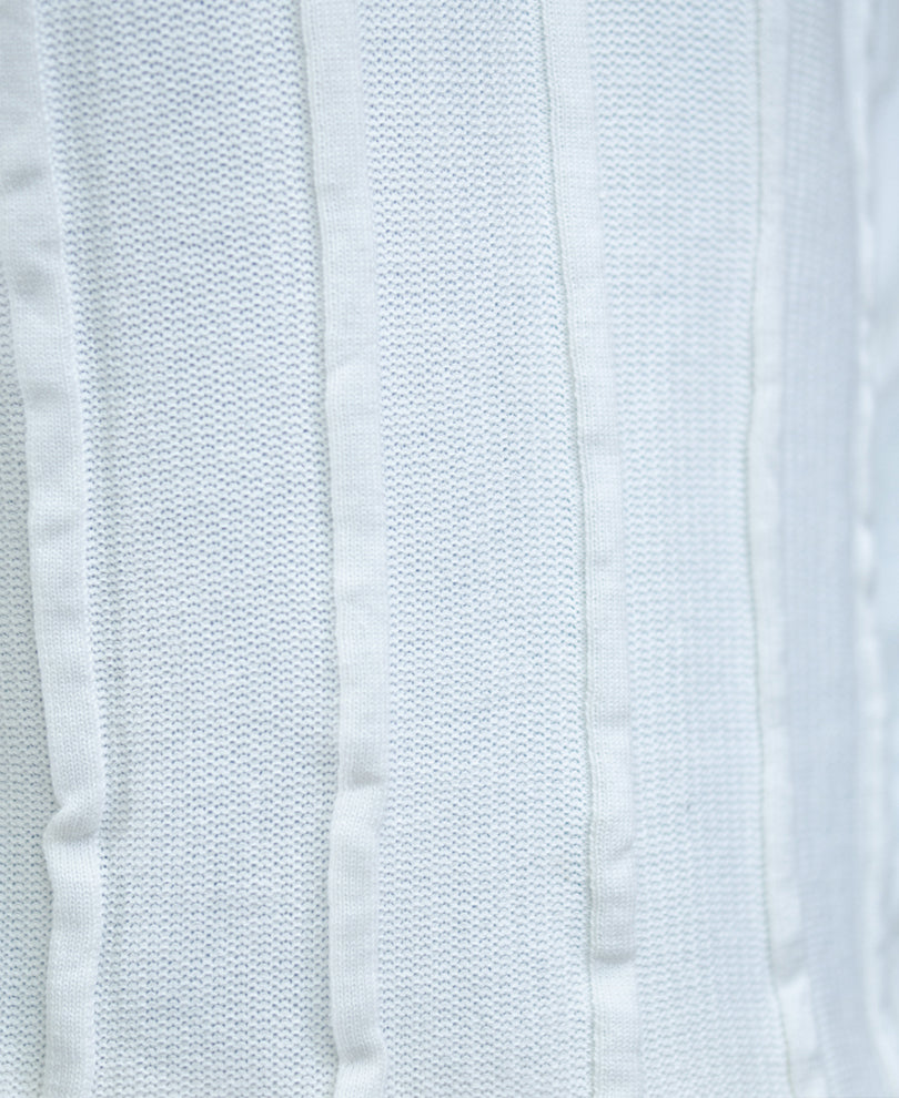 White Cotton Structured T-Shirt.