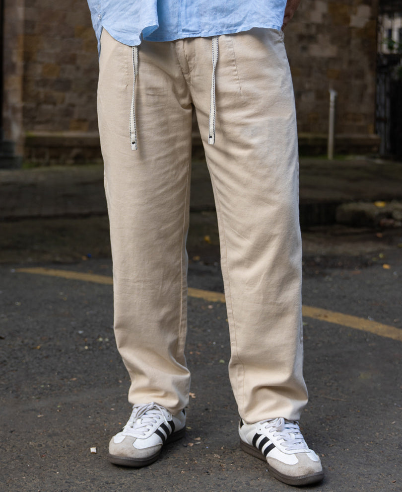 Light Beige Linen Trouser.