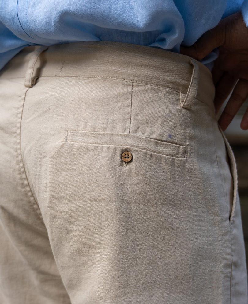 Light Beige Linen Trouser.