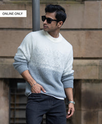 Grey Ombre Fuzzy T-Shirt