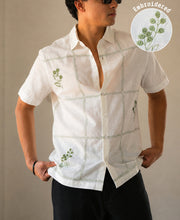 Off-White Floral Embroidery Shirt 100% Cotton