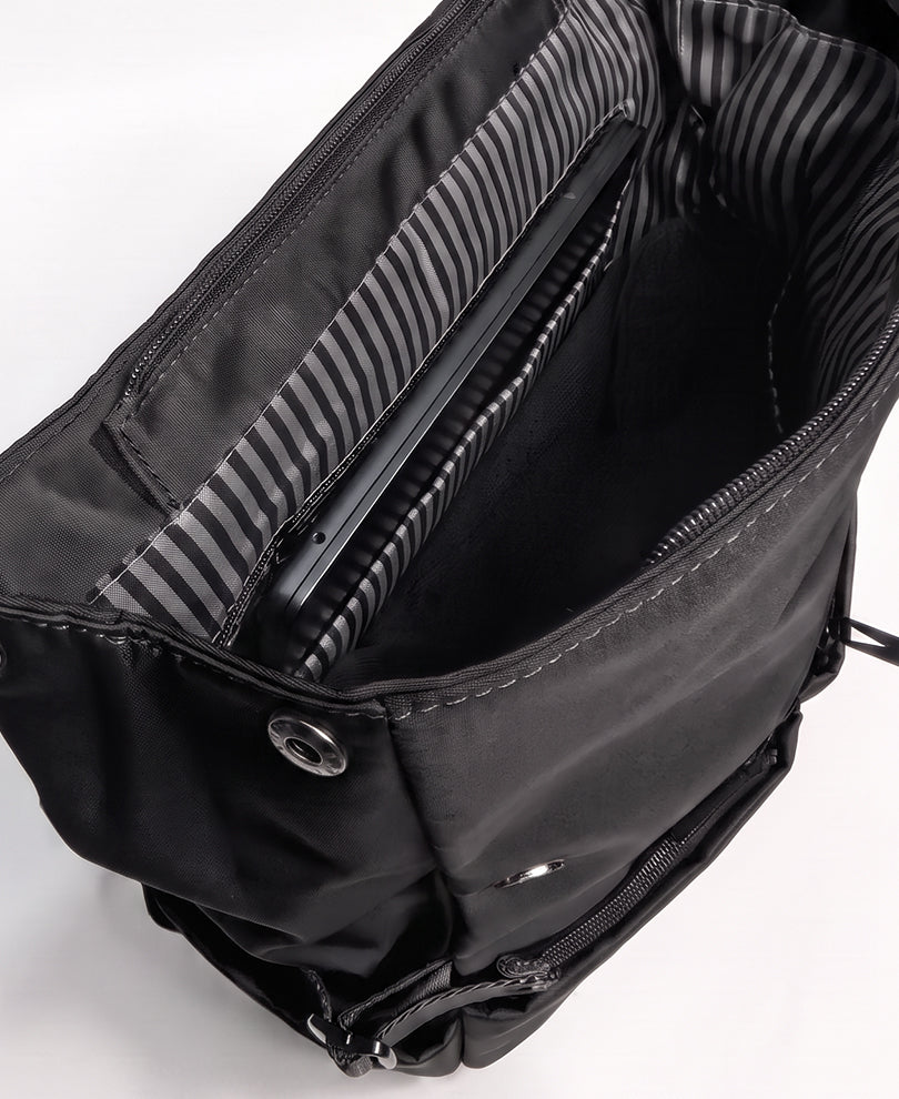 Black Multipockets Backpack